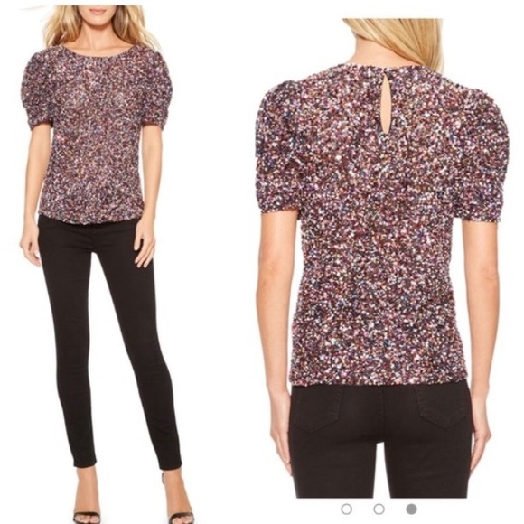 Parker multi color sequin top - Picture 10 of 10